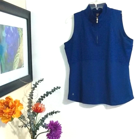 EP NEW YORK GOLF CUTAWAY ZIP MOCK POLO NWT SIZE L - Picture 1 of 10